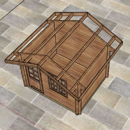 Aleko ALEKO WLCPI01 Wooden DIY Outdoor Studio-Home Cabin and Cottage Space WLCPI01